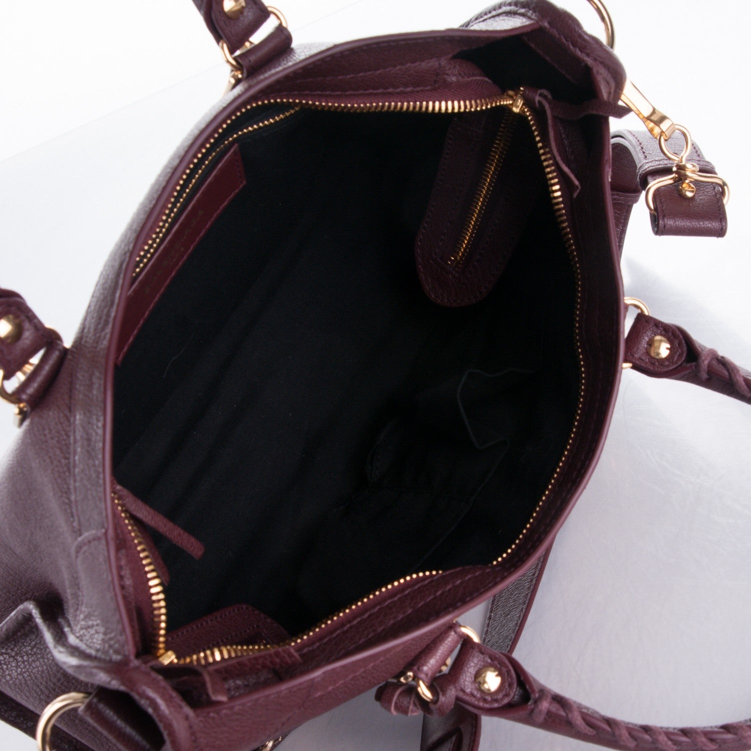 Balenciaga Chevre Gold Metallic Edge Hardware S City Rouge Pourpre 5 of 7
