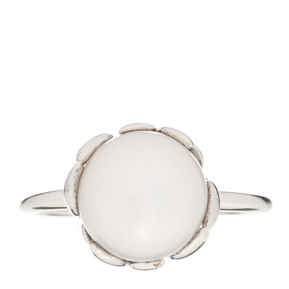 Tiffany Sterling Silver Freshwater Pearl Paloma Picasso Olive Leaf Ring 52 6 1 of 4
