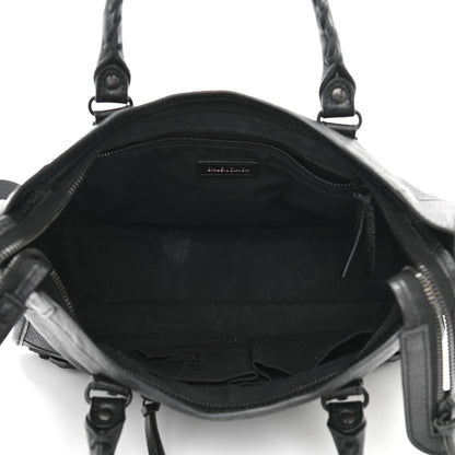 Balenciaga Chevre Black Metallic Edge Hardware S City Black 6 of 11