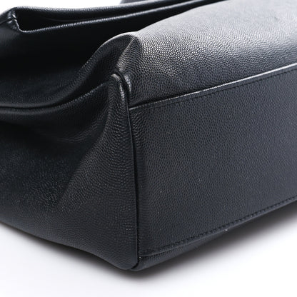 Saint Laurent Grain De Poudre Medium West Hollywood Monogram Fold-Over Black 7 of 8