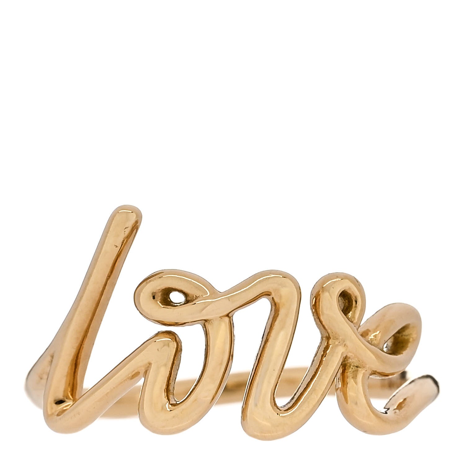 Tiffany 18K Yellow Gold Paloma's Graffiti Love Ring 52 6 1 of 5