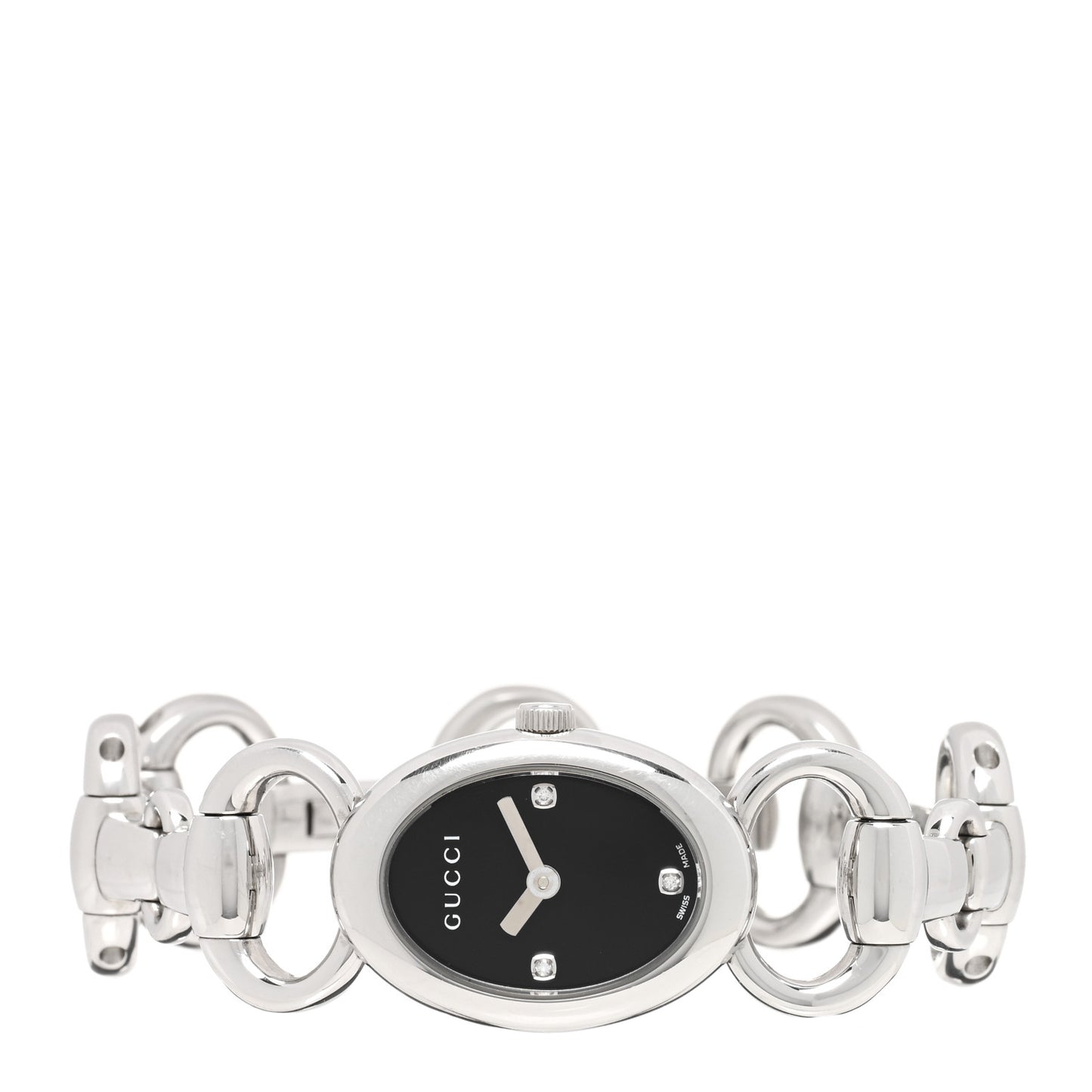 Stainless Steel Diamond 20mm Tornabuoni Quartz Watch Black