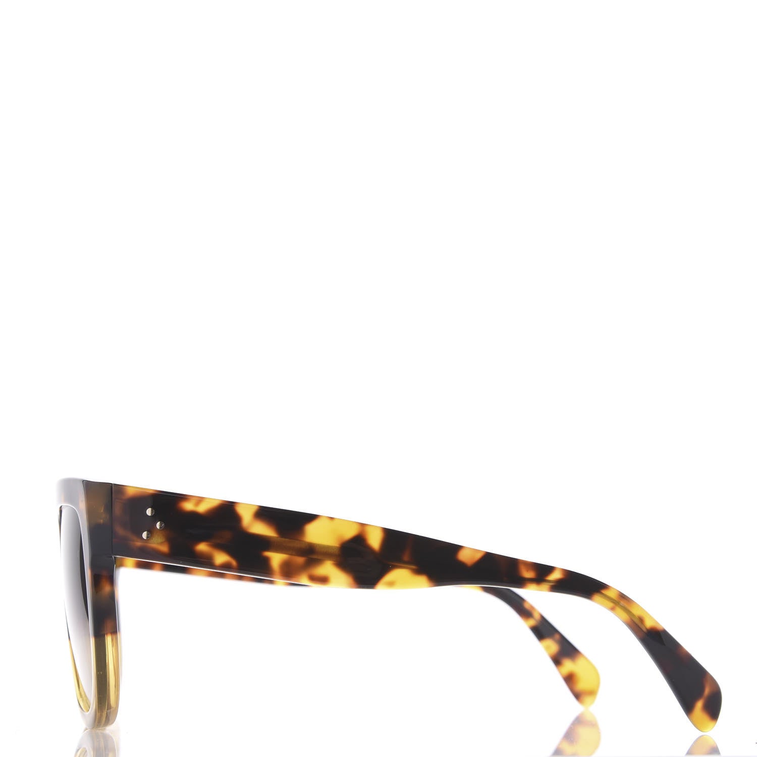 Celine Acetate Aviator Sunglasses CL40001l Havana 2 of 7