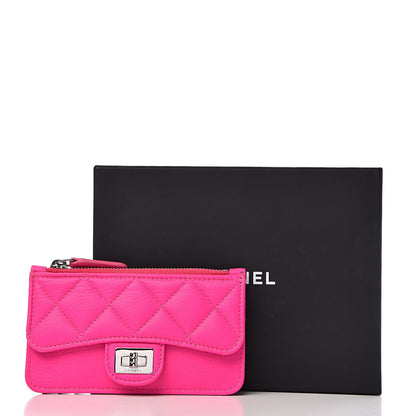Chanel Goatskin Quilted Reissue Flap Zip Card Holder Pink 8 of 8