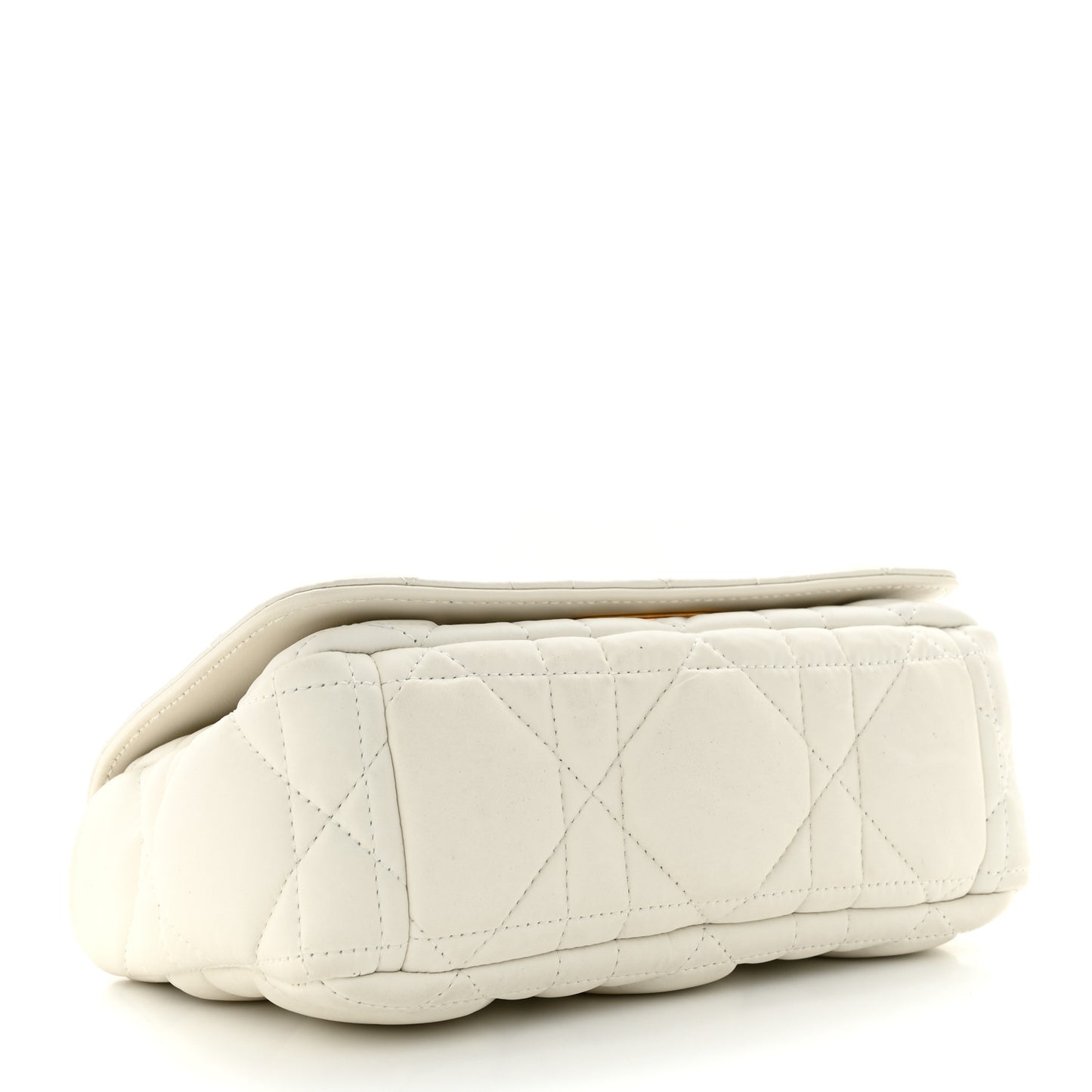 Calfskin Macrocannage Mini Caro Bag White