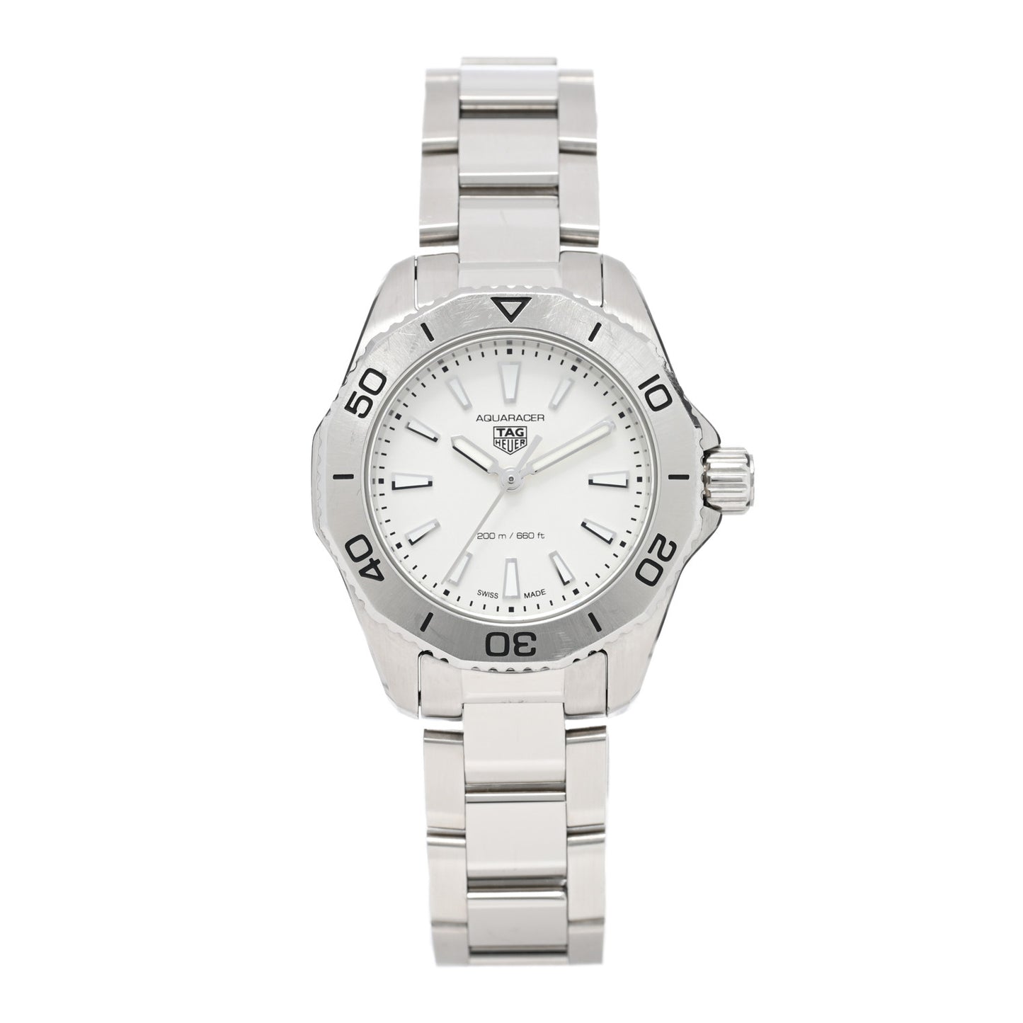 Stainless Steel 30mm Aquaracer Lady Quartz Watch Silver WBP1411