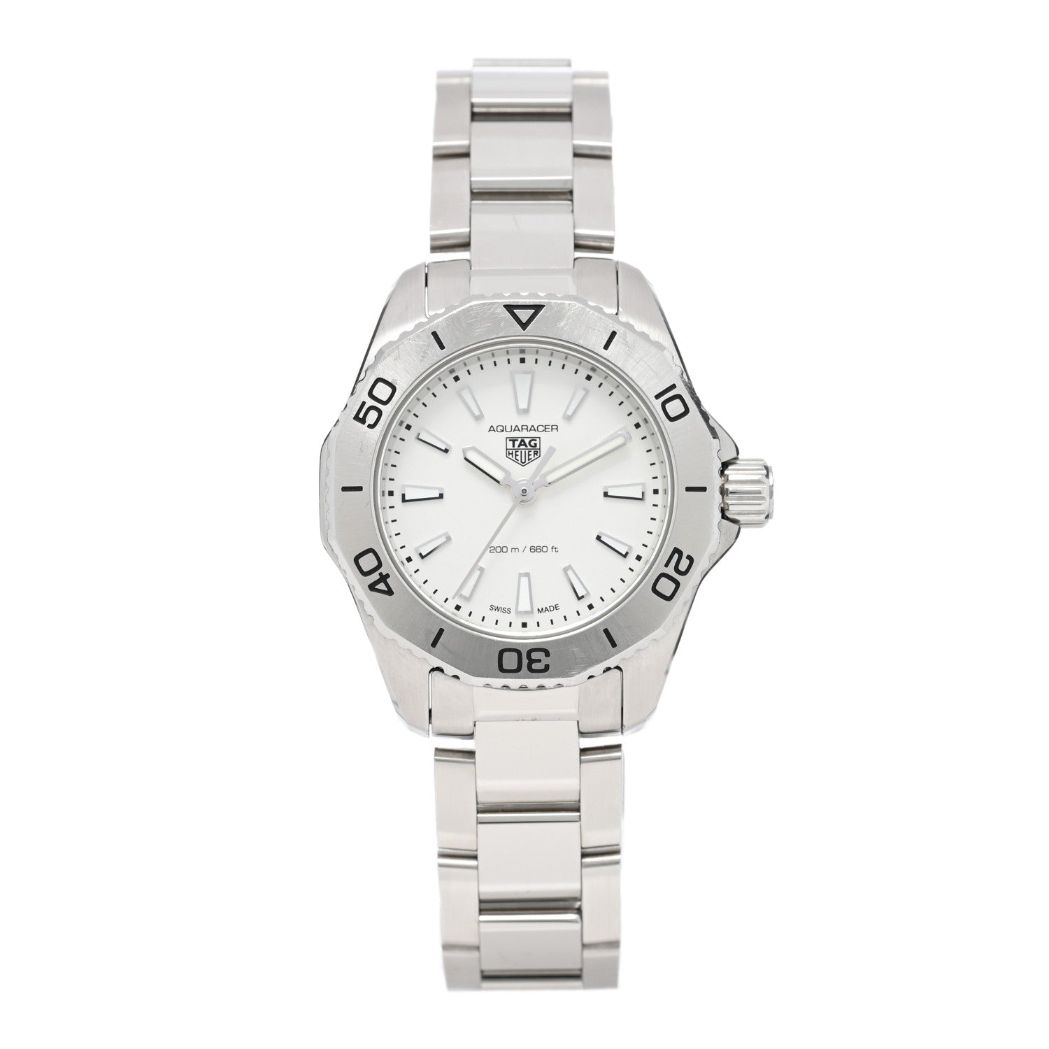 Tag Heuer Stainless Steel 30mm Aquaracer Lady Quartz Watch Silver WBP1411 1 of 5