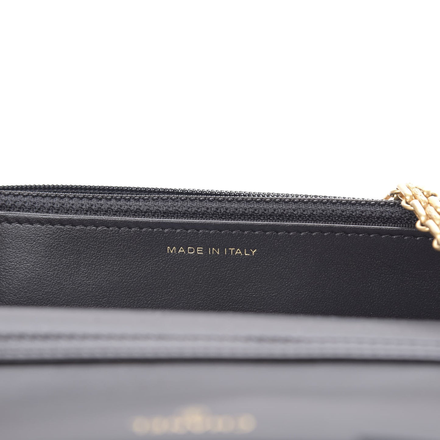 Calfskin Crocodile Embossed Graffiti 2.55 Cocodile Reissue Wallet On Chain WOC Black Gold