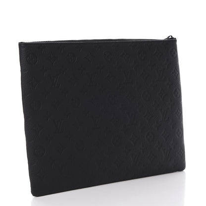 Louis Vuitton Taurillon Monogram Solar Ray A4 Pouch Black 3 of 8