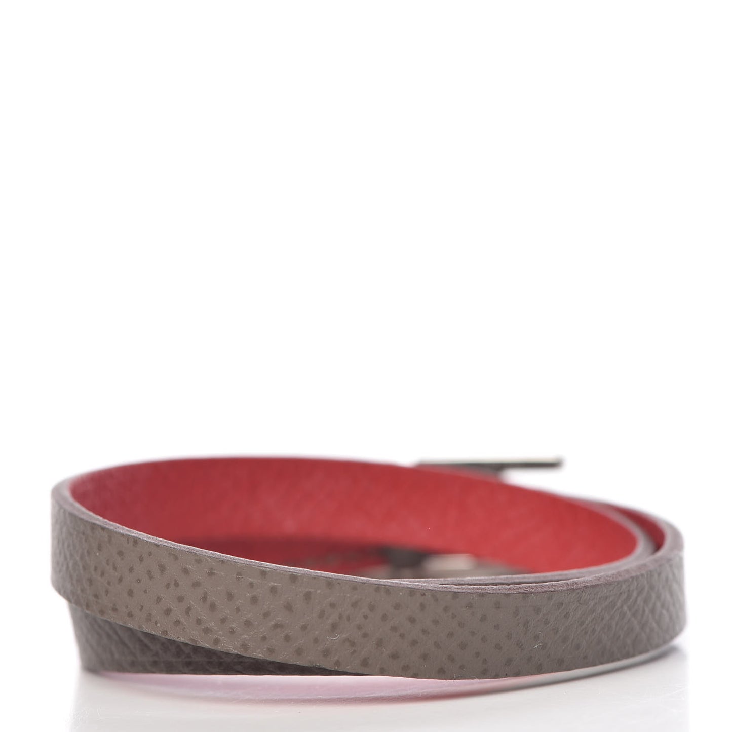 Epsom Behapi Double Tour Bracelet XS Rouge Casaque Etain