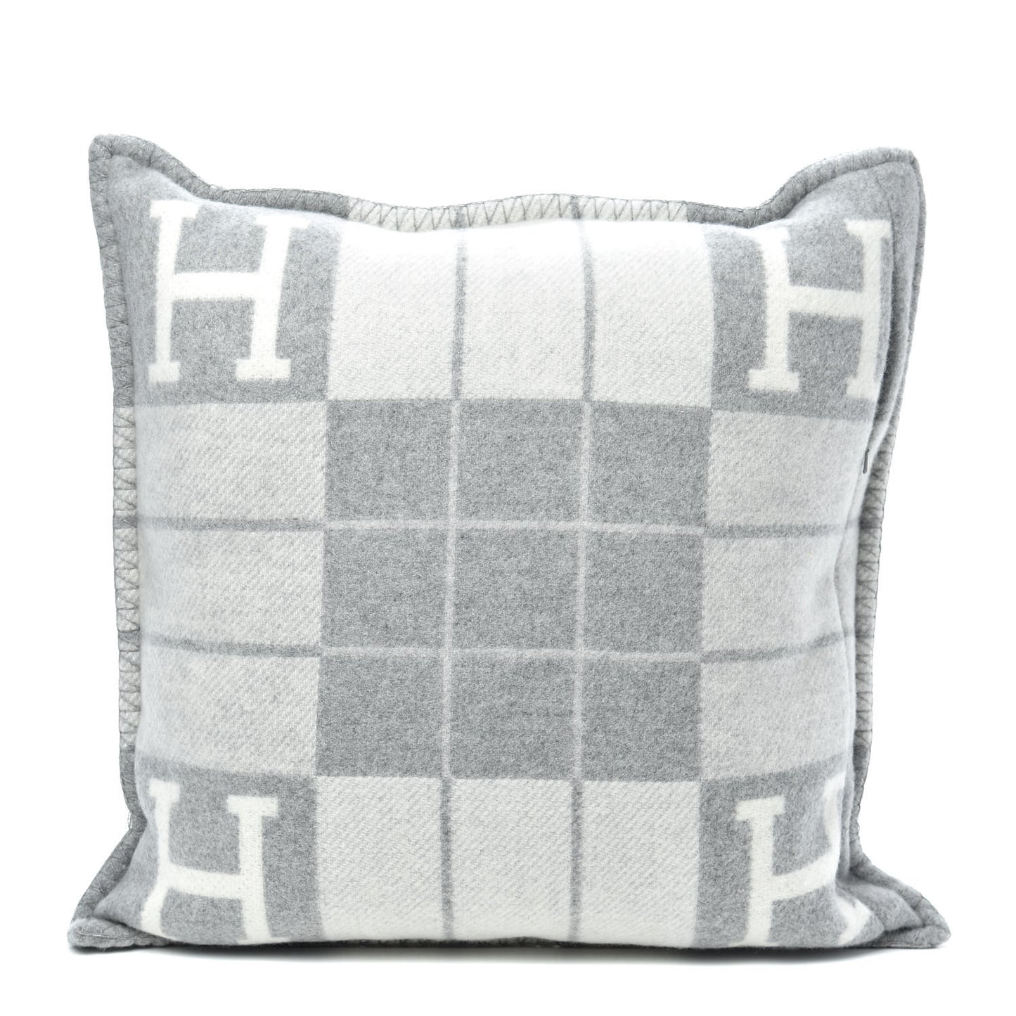 Wool Cashmere Avalon III Pillow PM Ecru Gris Clair