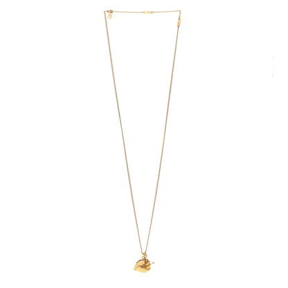 Louis Vuitton Metal Crystal LV Paris Map Necklace Gold 3 of 9