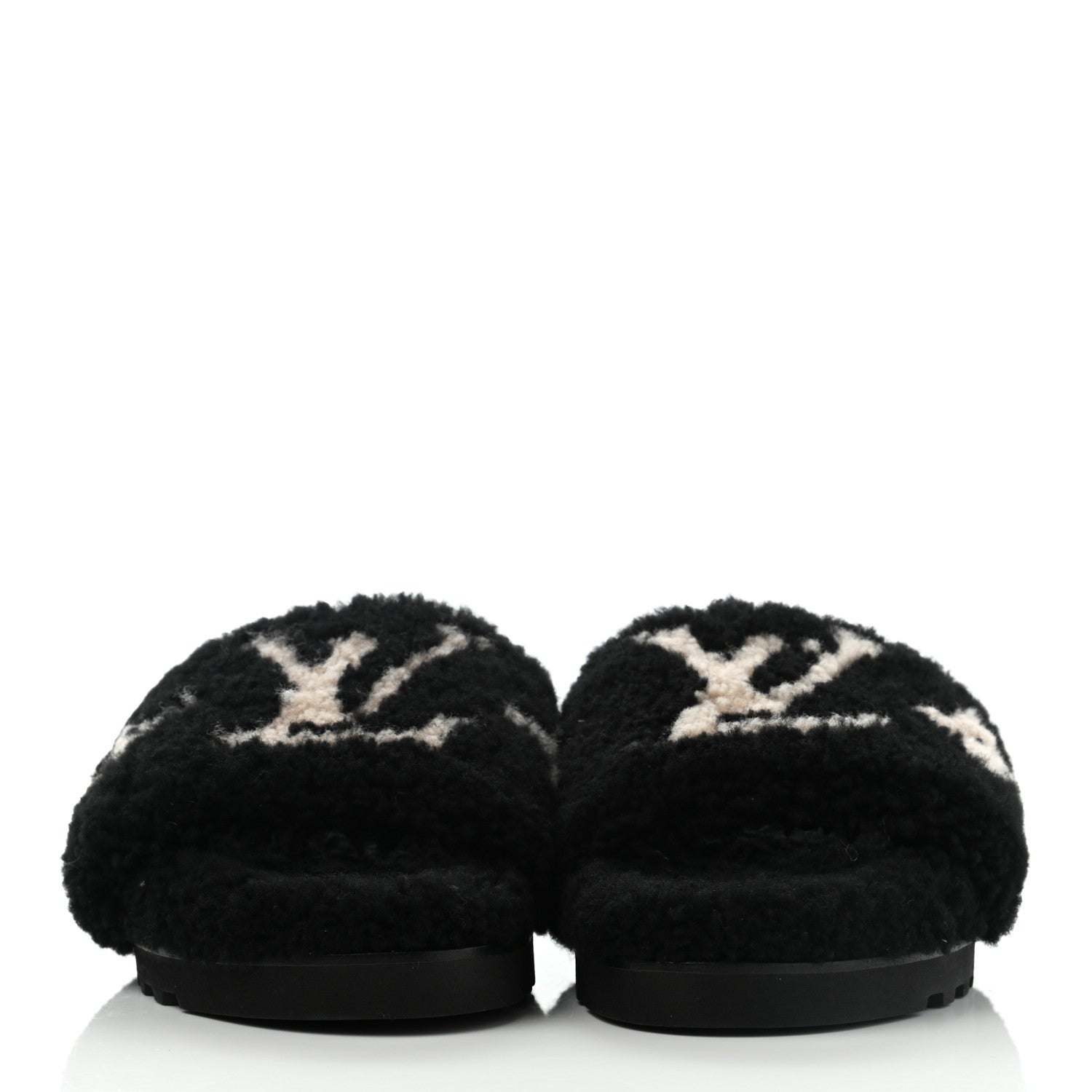 Louis Vuitton Shearling Paseo Flat Comfort Mule 39 Black 2 of 8