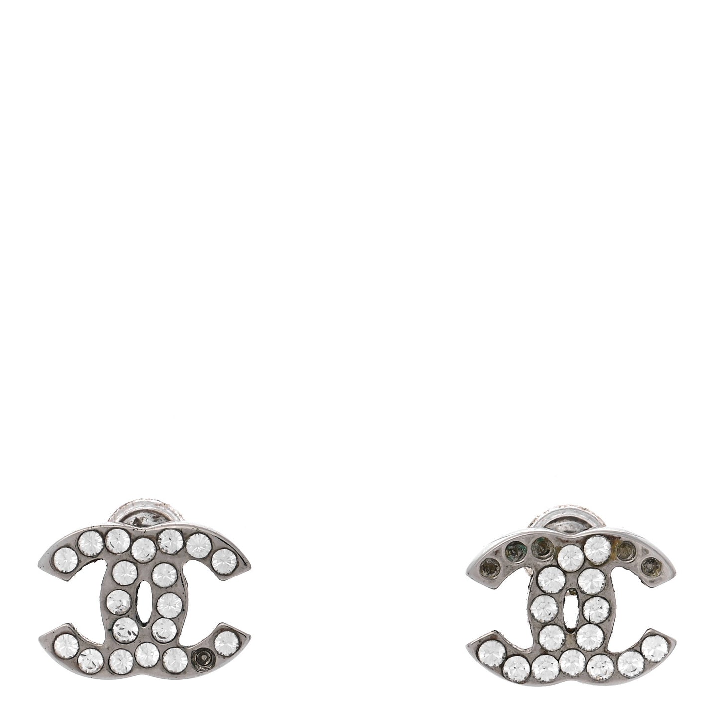Crystal Mini Timeless CC Earrings Silver