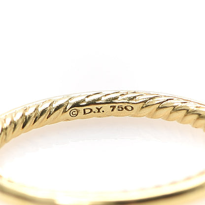 David Yurman 18K Yellow Gold 2mm Eden Smooth Wedding Band Ring 54 7 4 of 4