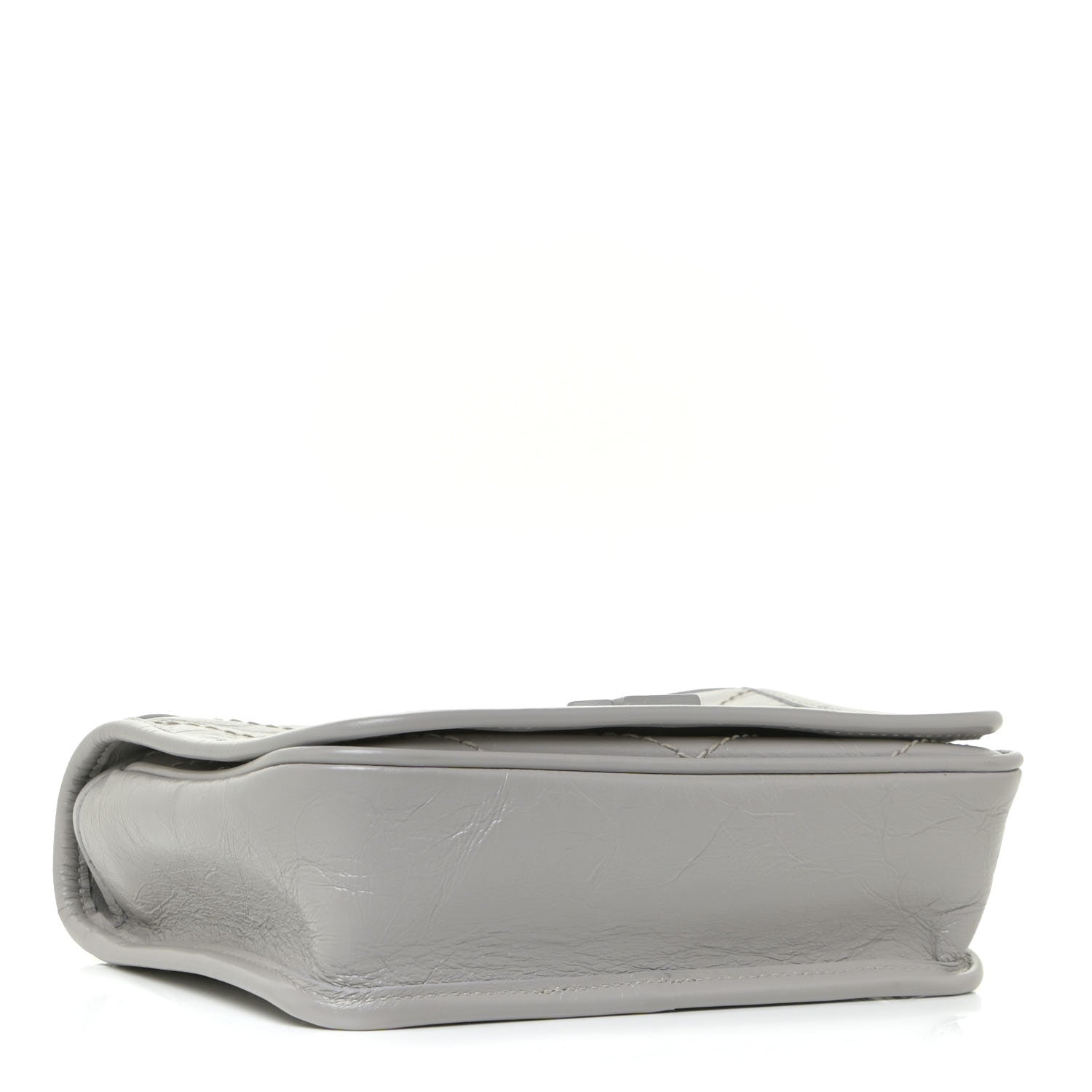 Saint Laurent Crinkled Calfskin Matelasse Monogram Niki Chain Wallet Granite 4 of 10