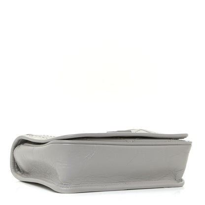 Saint Laurent Crinkled Calfskin Matelasse Monogram Niki Chain Wallet Granite 4 of 10