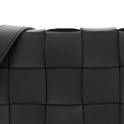 Bottega Veneta Lambskin Maxi Intreccio Small Cassette Crossbody Bag Black 8 of 11