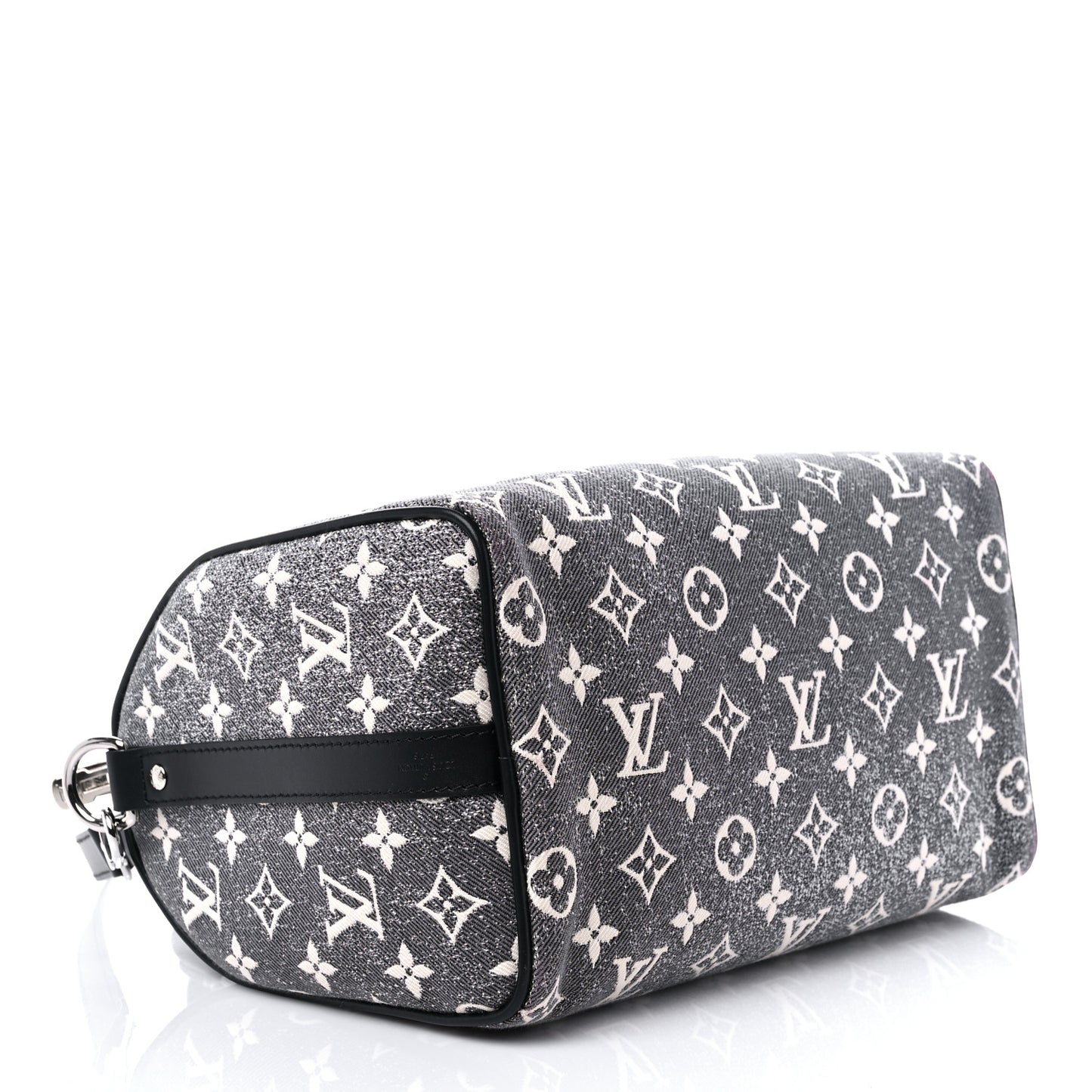 Denim Monogram Jacquard Speedy Bandouliere 25 Black