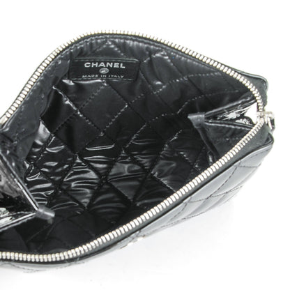 Chanel Patent Quilted Small Cosmetic Case Black 5 of 7