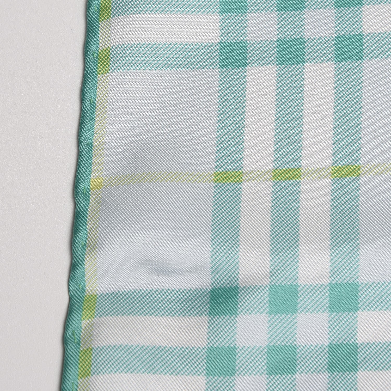 Burberry Silk Check Scarf Green 15 of 20