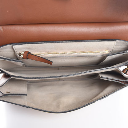 Chloe Suede Calfskin Patchwork Medium Faye Shoulder Bag Tobacco 5 of 8