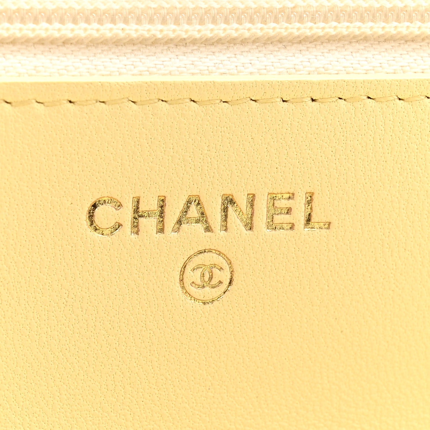 Chanel Lambskin Quilted Sweet Camellia Wallet on Chain WOC Yellow 6 of 14