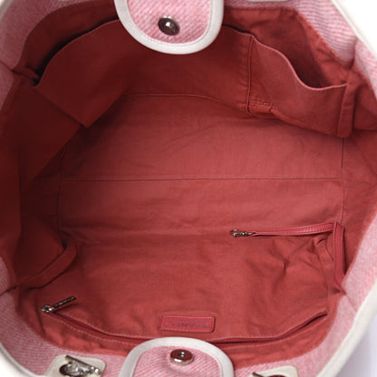 Chanel Canvas Medium Deauville Tote Pink 4 of 9