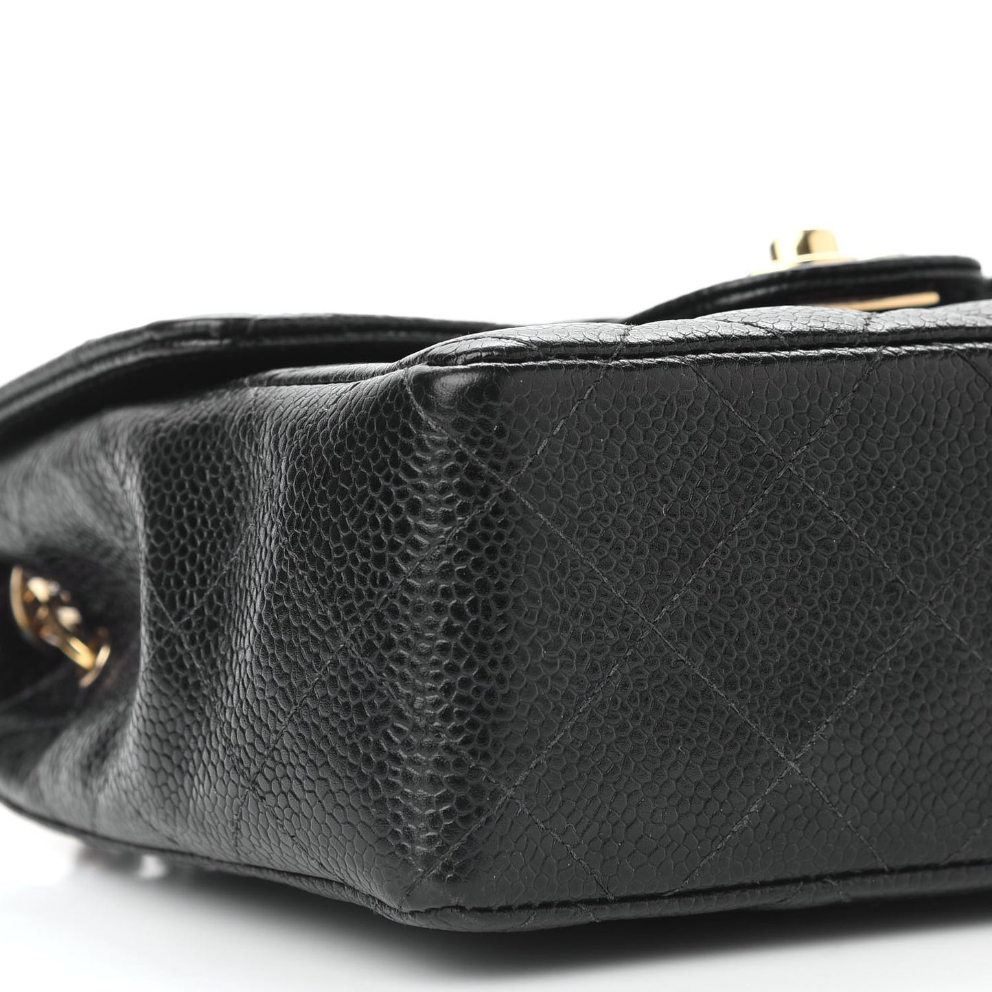Caviar Quilted Mini Square Flap Black