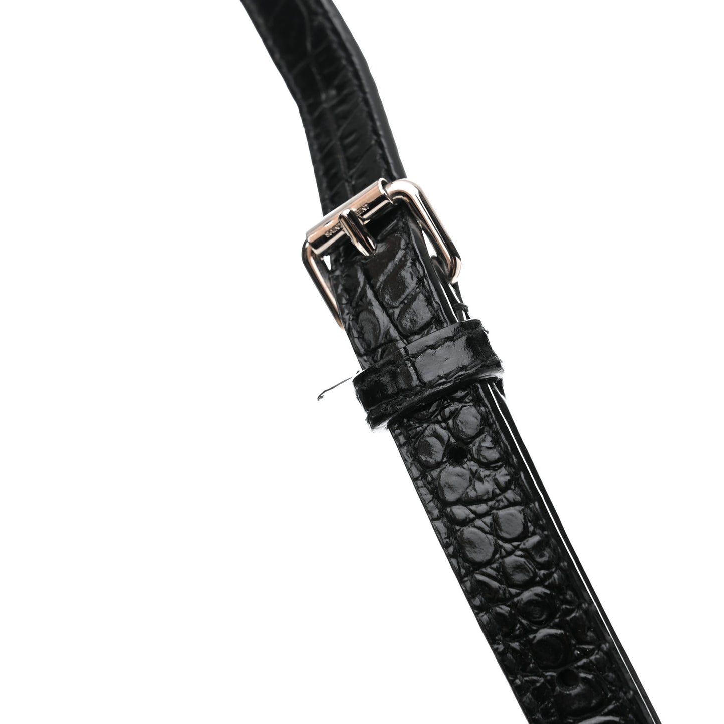 Calfskin Crocodile Embossed Baby Sac De Jour Black