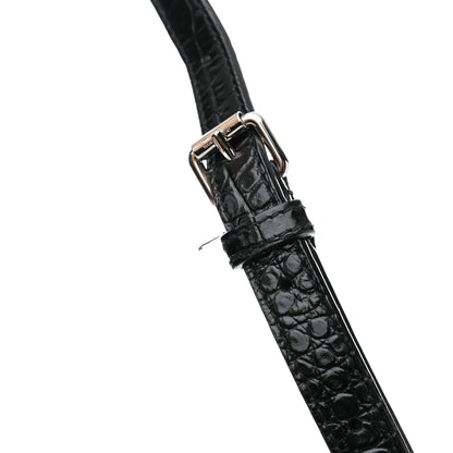 Saint Laurent Calfskin Crocodile Embossed Baby Sac De Jour Black 11 of 14