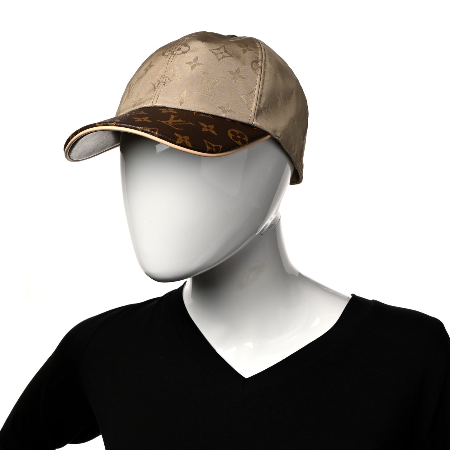 Monogram Polyester Silk LV Get Ready Cap M Beige