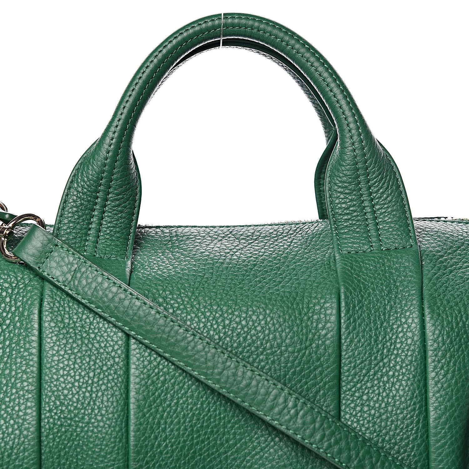 Alexander Wang Pebbled Calfskin Rocco Vine Green Gold Hardware 9 of 9