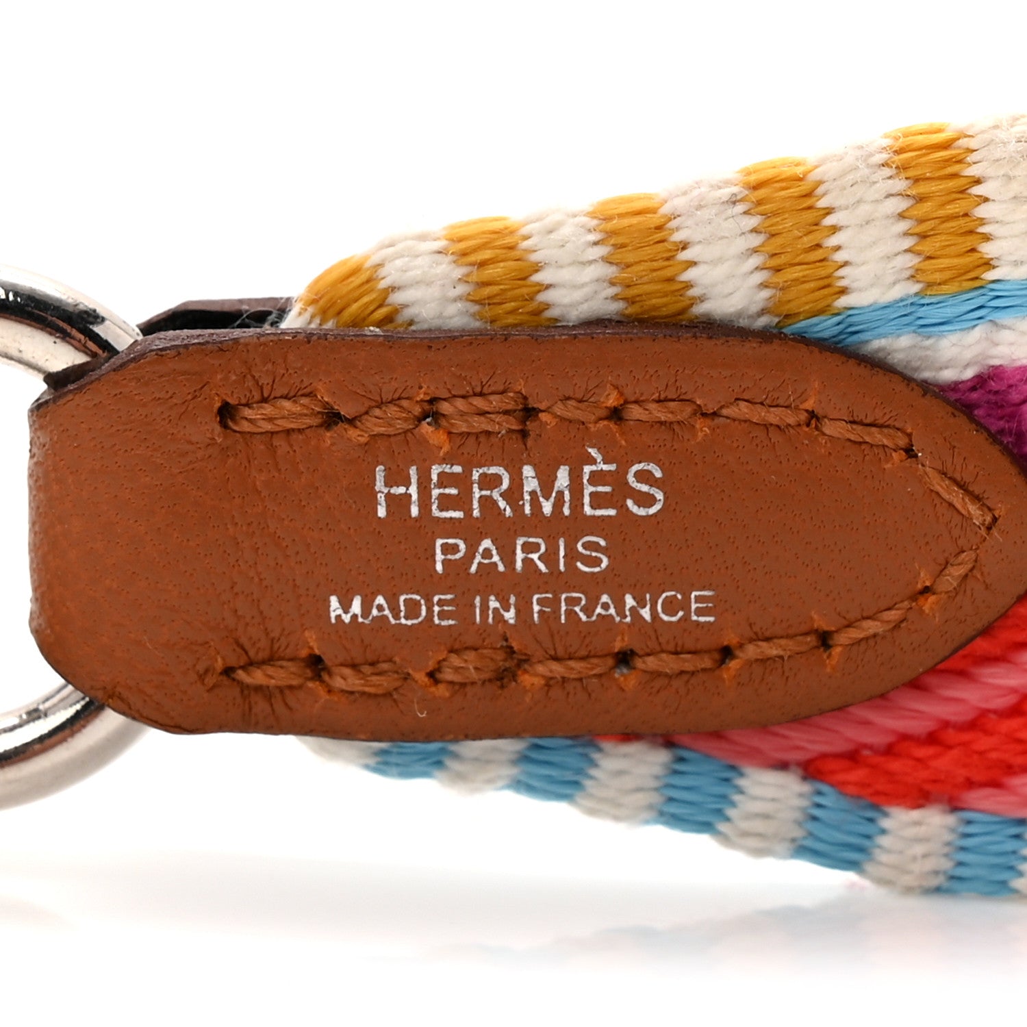 Hermes Toile Swift 25mm Sangle Cavale Shoulder Strap Magnolia Capucine Gold 3 of 4