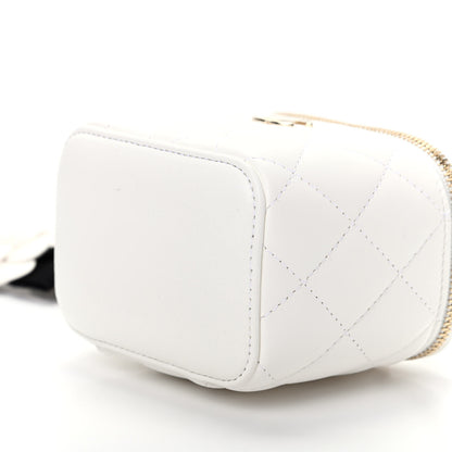 Chanel Lambskin Quilted My Chanel Lady Vanity Case With Chain White 7 of 10