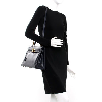 Hermes Box Kelly Retourne 32 Indigo 2 of 33