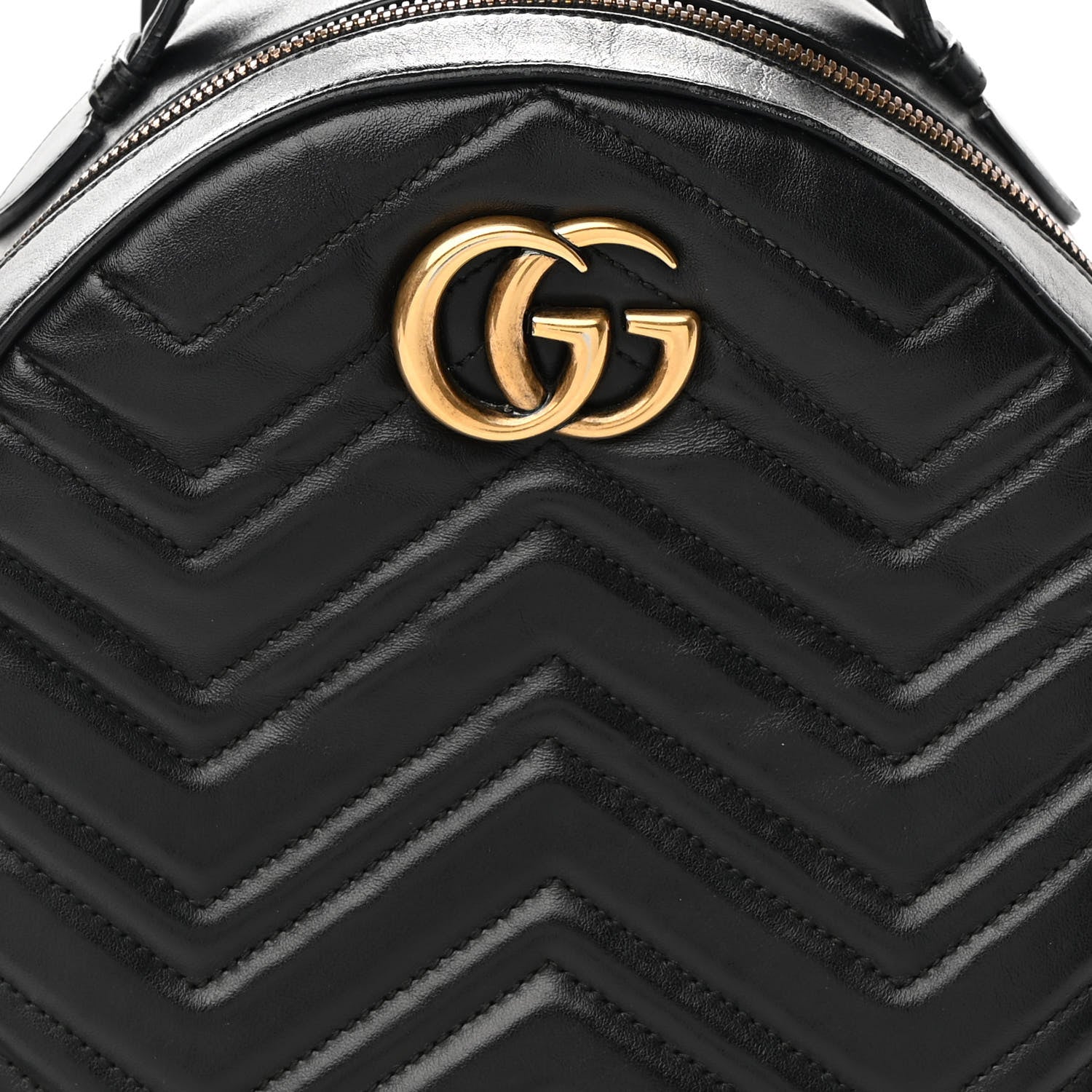 Gucci Calfskin Matelasse GG Marmont Backpack Black 8 of 11