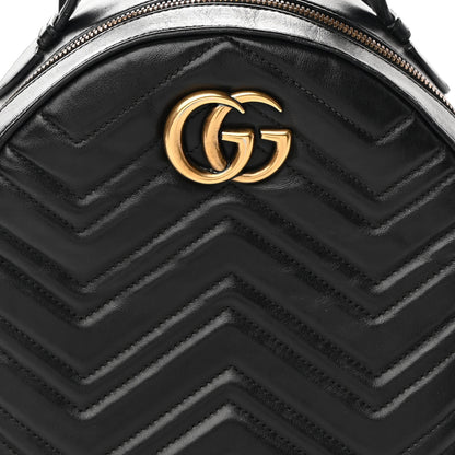 Gucci Calfskin Matelasse GG Marmont Backpack Black 8 of 11