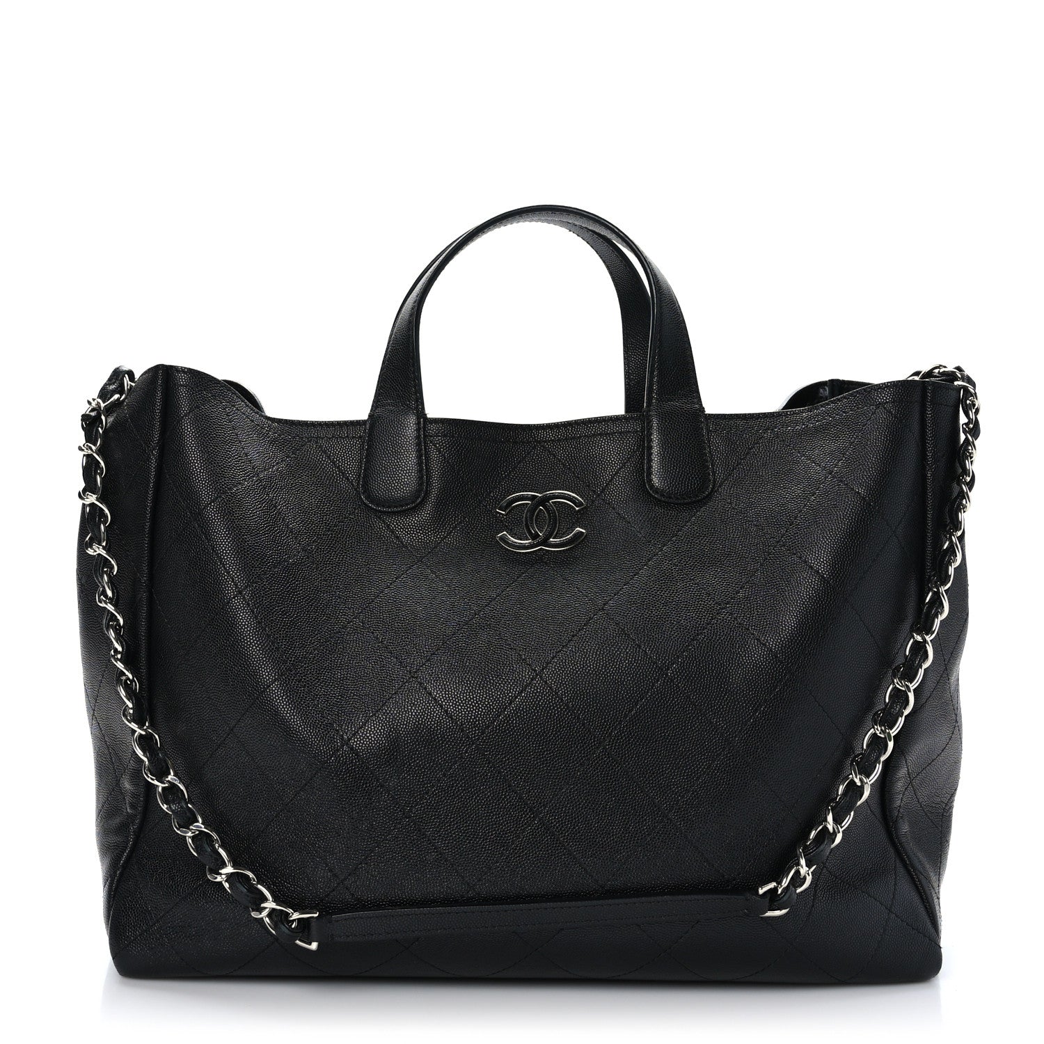 Chanel Caviar Stitched Large Shopping Tote Black 1 of 9