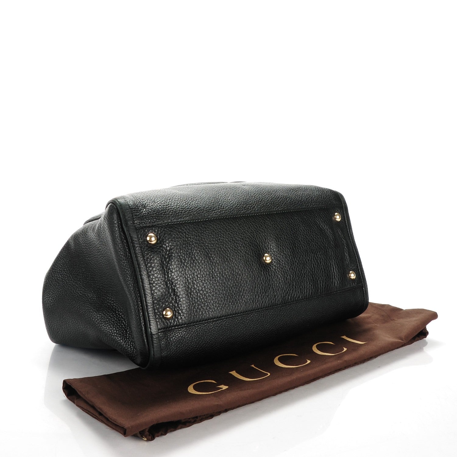 Gucci Pebbled Calfskin Medium Soho Shoulder Bag Black 4 of 7