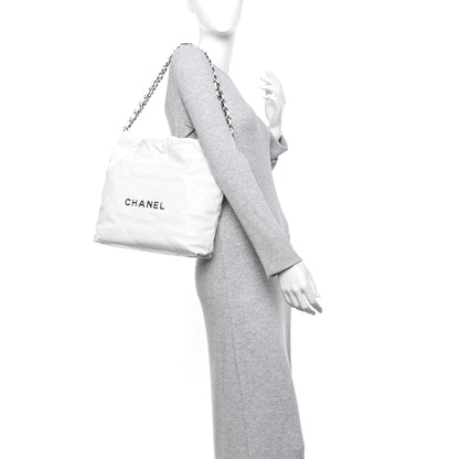 Chanel Shiny Calfskin Quilted Small Rainbow Chanel 22 White 2 of 11