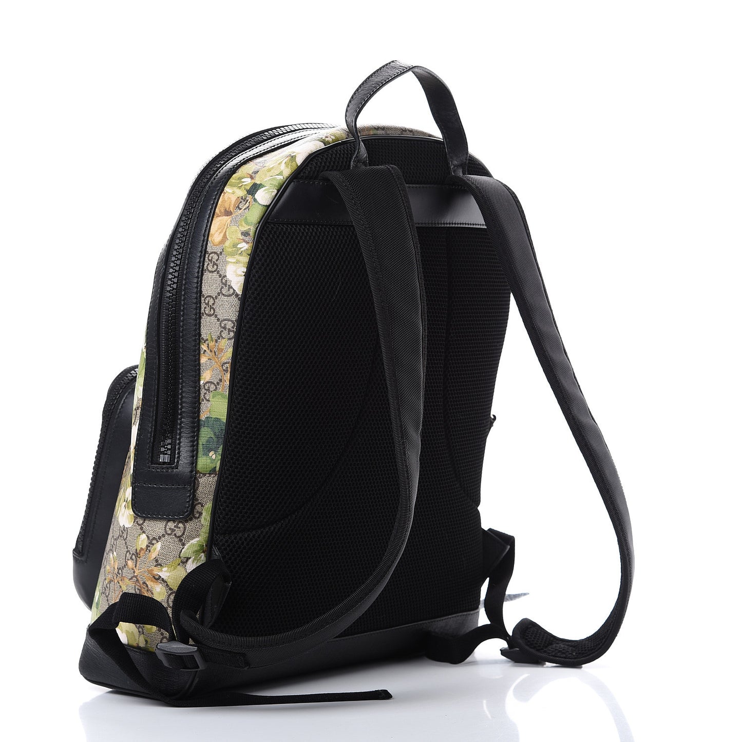 GG Supreme Monogram Blooms Medium Day Backpack Beige New Military Black