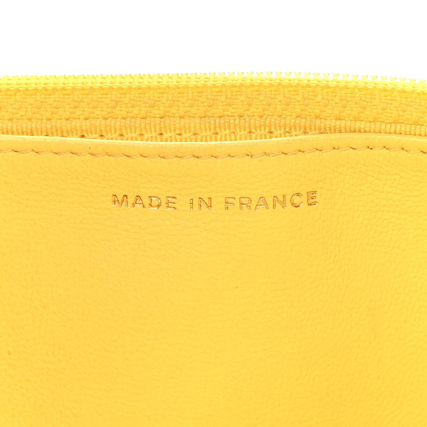 Chanel Lambskin Quilted Wallet on Chain WOC Yellow 6 of 9