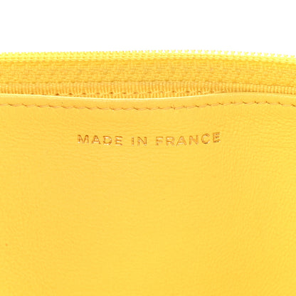 Chanel Lambskin Quilted Wallet on Chain WOC Yellow 6 of 9