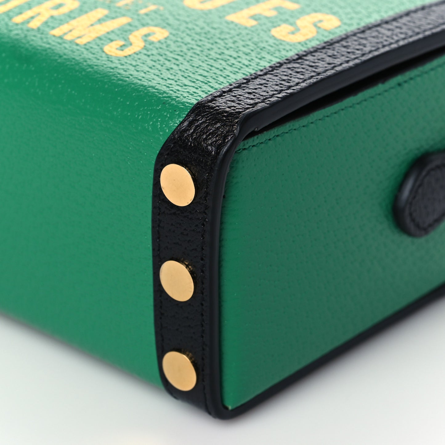 Grained Calfskin Gucci 100 Mini Bag Green