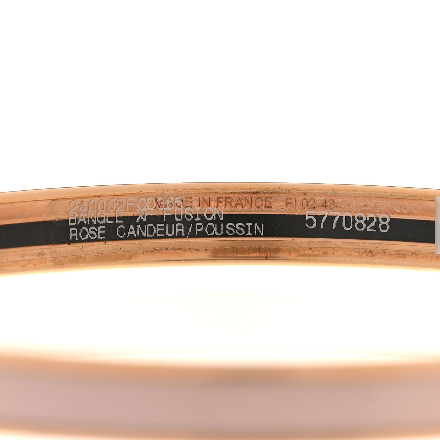 Enamel Printed Extra Narrow Fusion Bracelet 65  Rose Candeur Poussin