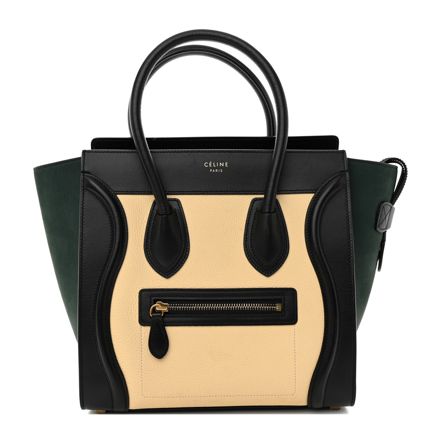 Celine Canvas Smooth Calfskin Micro Tri-Color Luggage Teal 1 of 9