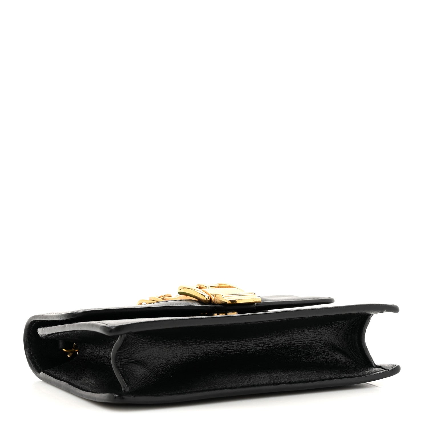 Gucci Calfskin Super Mini Sylvie Chain Shoulder Bag Black 4 of 14