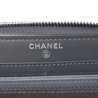 Chanel Caviar Quilted Large Gusset Zip Around Wallet Grey 6 of 13