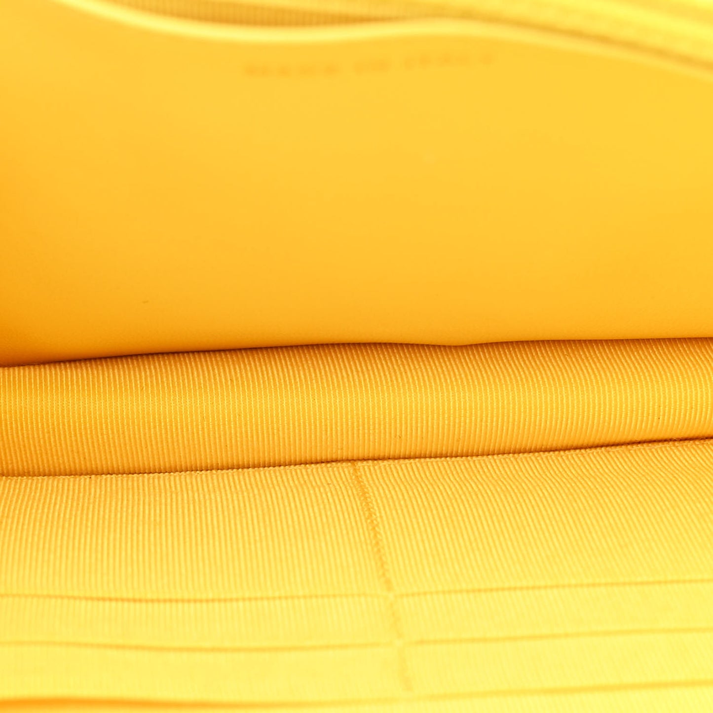 Lambskin Quilted Wallet on Chain WOC Yellow